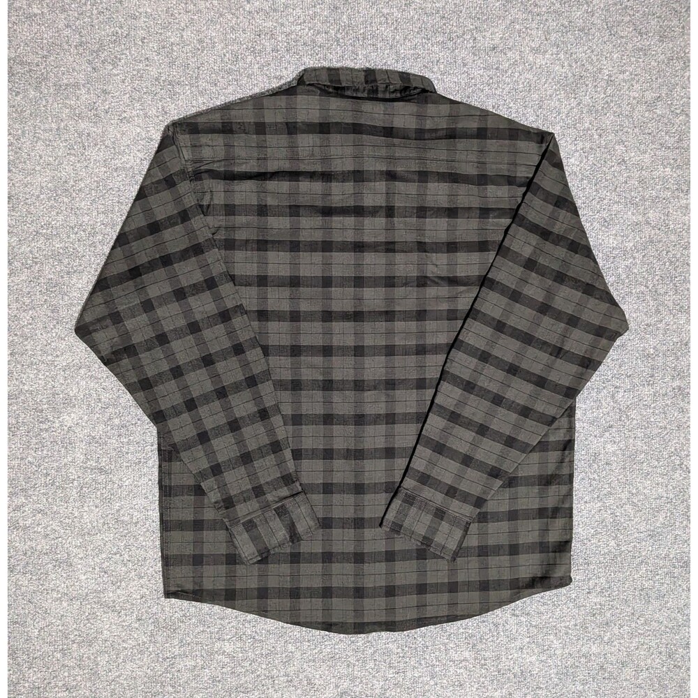Poncho Flannel Shirt Mens Large Regular Fit Long Sleeve - Picture 2 of 8